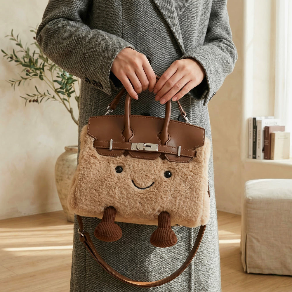 Fluffy Birkin Bag (Brown)