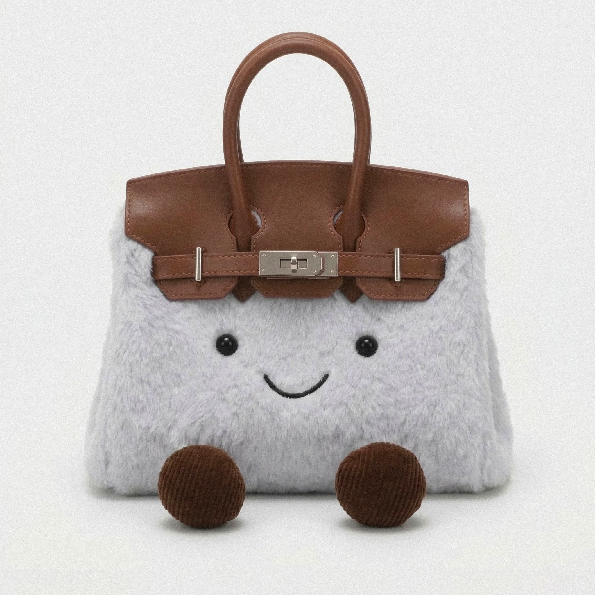 Fluffy Birkin Bag (Grijs)