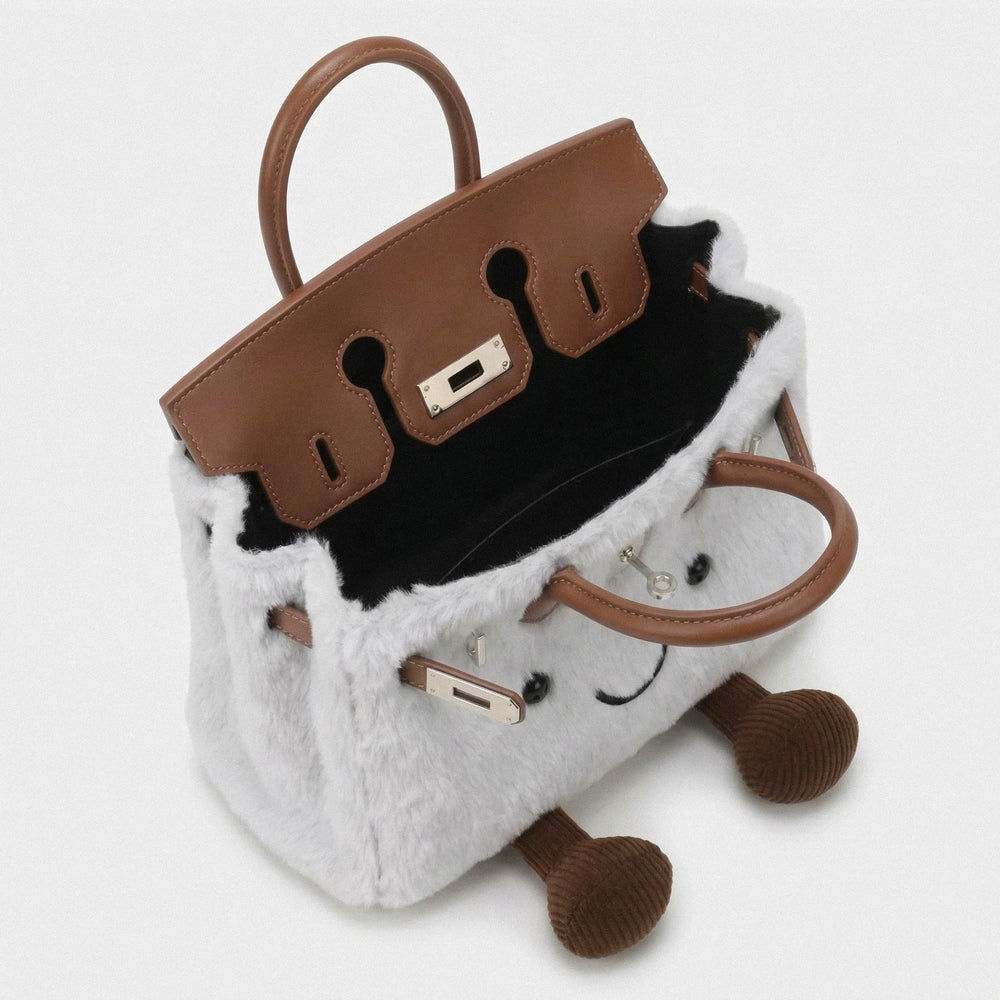 Fluffy Birkin Bag (gray)