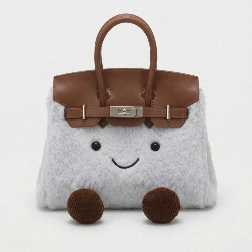 Fluffy Birkin Bag (gray)